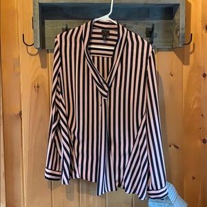 Striped Long Sleeve Blouse